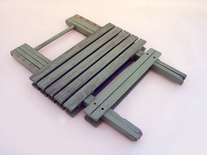 mesa jardin auxiliar plegable madera 52.5x50x44 (8eu.) 1u